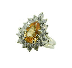 14k Gold 1.68ct Genuine Natural Precious Topaz and 3/4ct Diamond Ring (#J4730)