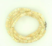 Extra Long 32" Genuine Natural Opal Bead Necklace 130 Carats TW (#J4788)