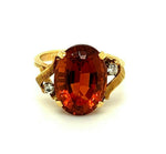 15k Yellow Gold 6 Carat Genuine Natural Madeira Citrine Ring (#J4789)