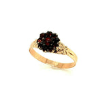 10k Yellow Gold Genuine Natural Bohemian Garnet Ring (#J4791)