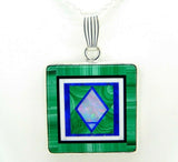 Jim Kaufmann 33 Carat Sterling Genuine Natural Opal Intarsia Pendant (#J5028)