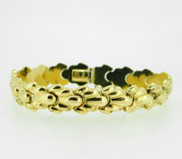 14k Yellow Gold Scallop Shell Link Bracelet (#J5065)
