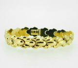 14k Yellow Gold Scallop Shell Link Bracelet (#J5065)