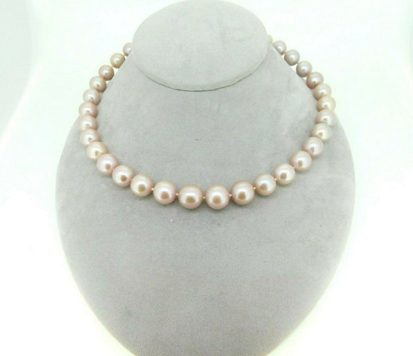 Huge 10-13mm Freshwater Pink Pearl Necklace (#J5091)
