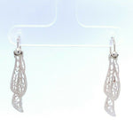 10k Filigree White Gold Earrings with 14k Wires (#J5138)