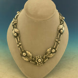 Georg Jensen #1 Flower Leaf .830 Silver Necklace (#J5305)