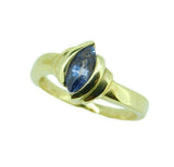 14k Yellow Gold Marquise .89ct Genuine Natural Sapphire Ring (#J537)
