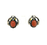 Georg Jensen Sterling 2006 Peach Moonstone Earrings (#J5386)