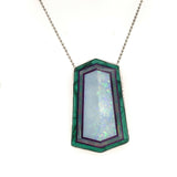 Kaufmann Sterling Genuine Natural Opal Intarsia Large Pendant (#J5396)