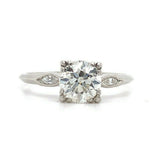 Platinum 1.10 Carat Genuine Natural Diamond Engagement Ring (#J5451)