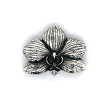 Sterling Orchid Flower Pin Pendant Signed "SZS" (#J5475)
