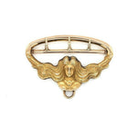 14k Yellow Gold Art Nouveau Figural Woman Buckle (#J5479)