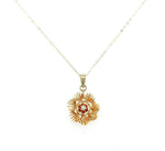 14k Yellow Gold Victorian Genuine Natural Diamond Lavaliere Pendant (#J5544)