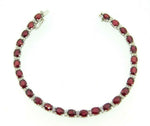 14k Gold Bracelet with 12.5ct Genuine Natural Rubies and .5ct Diamonds (#J623)