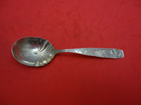 Orchids by Towle Sterling Silver Sugar Spoon Fluted Brite Cut Goldwashed 5 1/2"