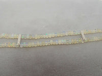 14K White Gold 33cts Genuine Natural Opal Bracelet with .25ct Diamonds (#J677)