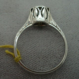 18K White Gold Genuine Natural Diamond Ring .34 Carat (#J745)