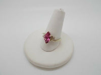 1ct Marquise Pink Genuine Natural Tourmaline Ring with Diamonds (#J214)