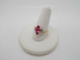 1ct Marquise Pink Genuine Natural Tourmaline Ring with Diamonds (#J214)