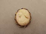 10K Gold Angel Skin Cameo Pin Or Pendant with Pearls (#J337)