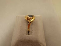 14K Gold Large 1.92ct Oval Genuine Natural Sapphire Ring with Diamonds (#J547)