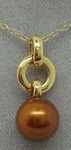 14K Gold Chocolate Pearl Pendant (#J1669)
