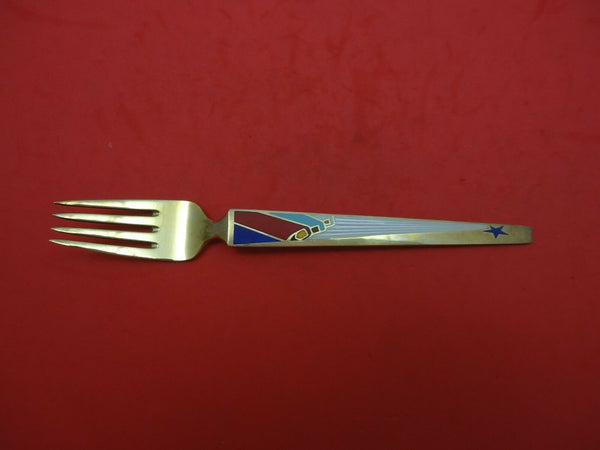 Christmas Theme by Michelsen Sterling Silver Fork 1958 Wisemen Enameled 6 3/8"