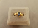 14K Gold Marquise .89ct Genuine Natural Sapphire Ring (#J537)