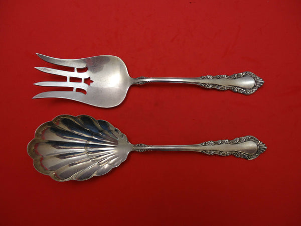 Georgian Rose by Reed & Barton Sterling Silver Salad Serving Set 9 1/4" Fhas 2pc