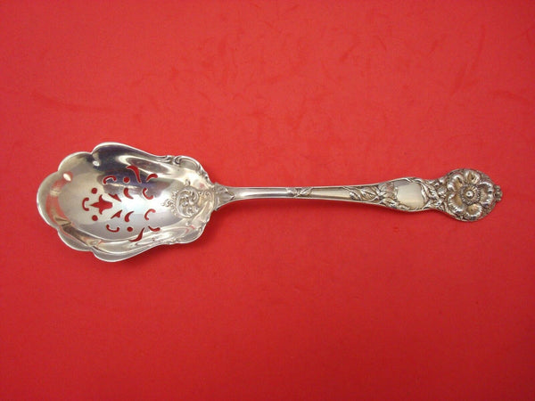 Wild Rose by Watson Sterling Silver Ice Pea Spoon Pierced 8 1/2"