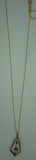 Victorian Gold Lavaliere Necklace with Blue Sapphire and Pearls (#J1092)