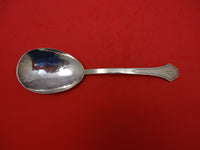 Arts and Crafts by Various Sterling Silver Berry Spoon Hand Hammered Bowl 10"