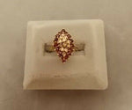 Divine Cocktail Ring with Genuine Natural Rubies and Diamonds (#J527)