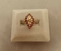 Divine Cocktail Ring with Genuine Natural Rubies and Diamonds (#J527)