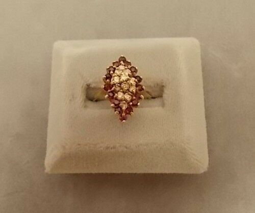 Divine Cocktail Ring with Genuine Natural Rubies and Diamonds (#J527)