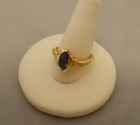 14K Gold Marquise .89ct Genuine Natural Sapphire Ring (#J537)