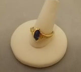 14K Gold Marquise .89ct Genuine Natural Sapphire Ring (#J537)