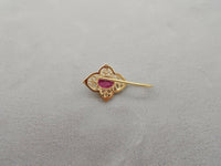 14K Gold Dangle Earrings with 1.71ct Pink Genuine Natural Tourmalines (#J711)