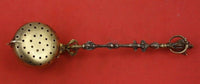 Dragon by German 800 Sterling Silver Tea Caddy Spoon Vermeil 6 3/8"