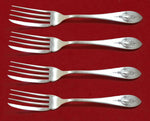 Mount Vernon by Lunt Sterling Silver Fish Fork Set 4pc AS Custom Made 7 1/8"