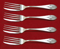 Mount Vernon by Lunt Sterling Silver Fish Fork Set 4pc AS Custom Made 7 1/8"