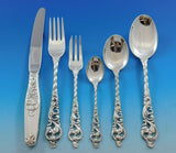 Dobbel Rokokko by Brodrene Lohne Silver Flatware Set For 10 Service 64 pieces