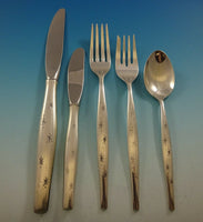 Stardust Gorham Sterling Silver Flatware Set Service Midcentury Modern Space Age