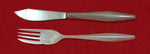 Diamond by Reed and Barton Sterling Silver Fish Set Individual 2pc Custom