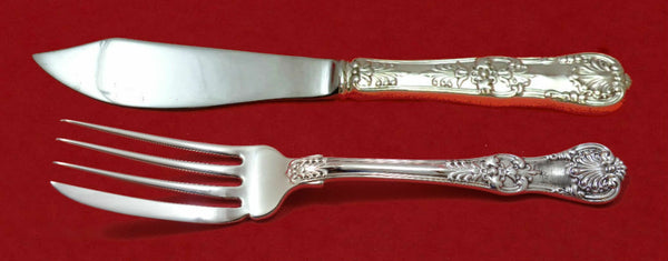 English King by Tiffany and Co Sterling Silver Fish Set Individual 2pc Custom