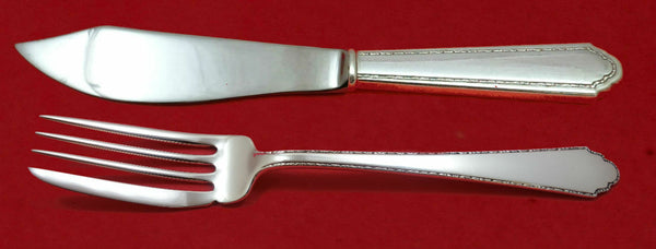 William and Mary by Lunt Sterling Silver Fish Set Individual 2pc Custom Made
