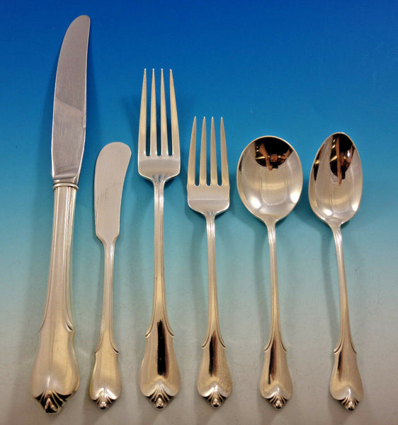Grand Colonial by Wallace Sterling Silver Flatware Set Service 57 pieces Dinner