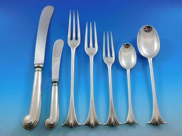 Onslow by James Robinson Sterling Silver Flatware Dinner Service 8 Set 57 pcs