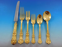 English King Vermeil by Tiffany Sterling Silver Flatware Set 12 Service 75 pc Dn