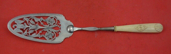 German Sterling Silver Cake Server .750 silver pierced blade 12 1/2"